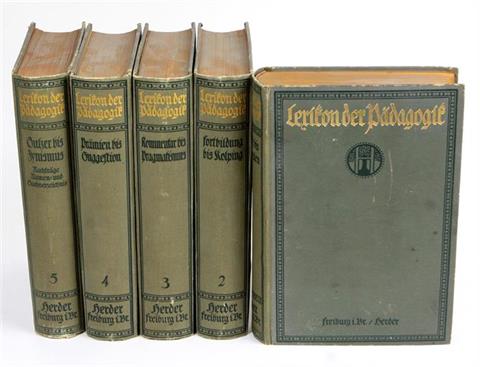 5 Bände Lexikon der Pädagogik 1921