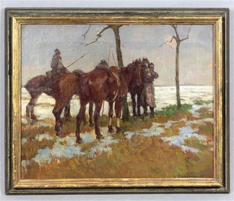 Pferde im Winter - Kiederich, Franz Ludwig