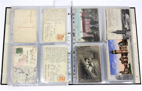 140 Postkarten im Album um 1900/40