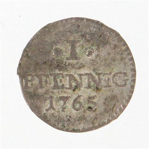1 Pfennig Sachsen 1765C
