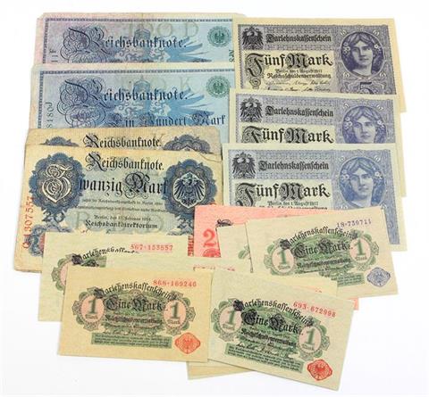 Posten Geldscheine 1908/17