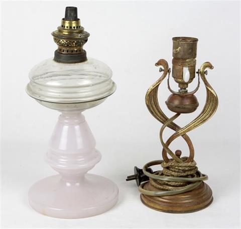 Jugendstil Lampe um 1900 u.a.