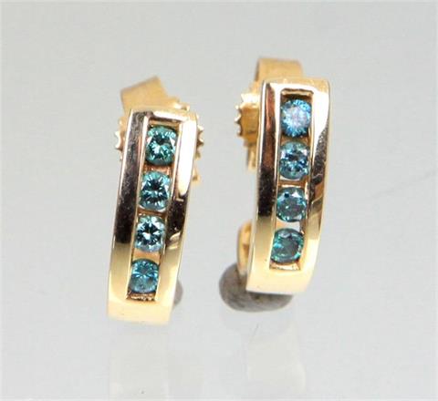 Ohrringe mit blauen Diamanten - GG 585