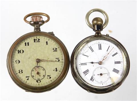 2 Herren Taschenuhren um 1880/1900
