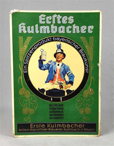 Werbeschild *Erstes Kulmbacher*