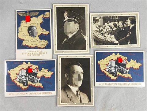 6 Propaganda Karten 1938/39