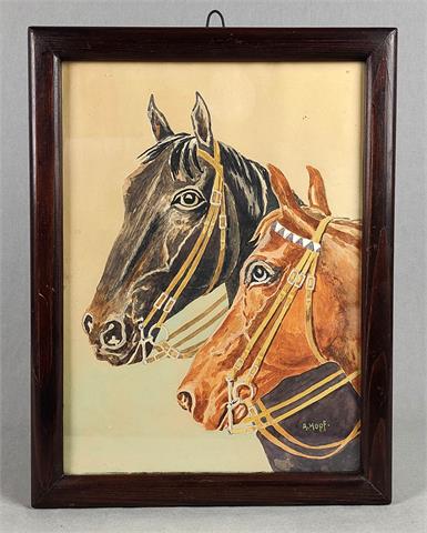 Pferde Portrait - Hopf, A. 1947