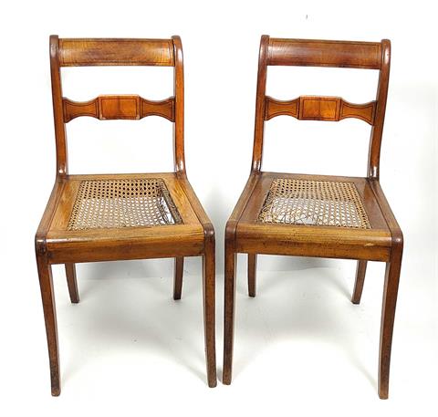 2 Biedermeier Stühle um 1840