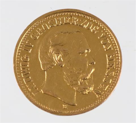 Gold - 5 Mark Ludwig IV Hessen 1877 H