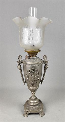 Zinn Petroleumlampe um 1890