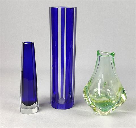 3 Kristall Vasen