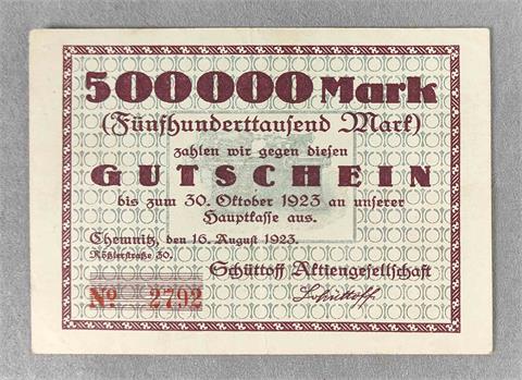 Gutschein Schüttoff AG 1923